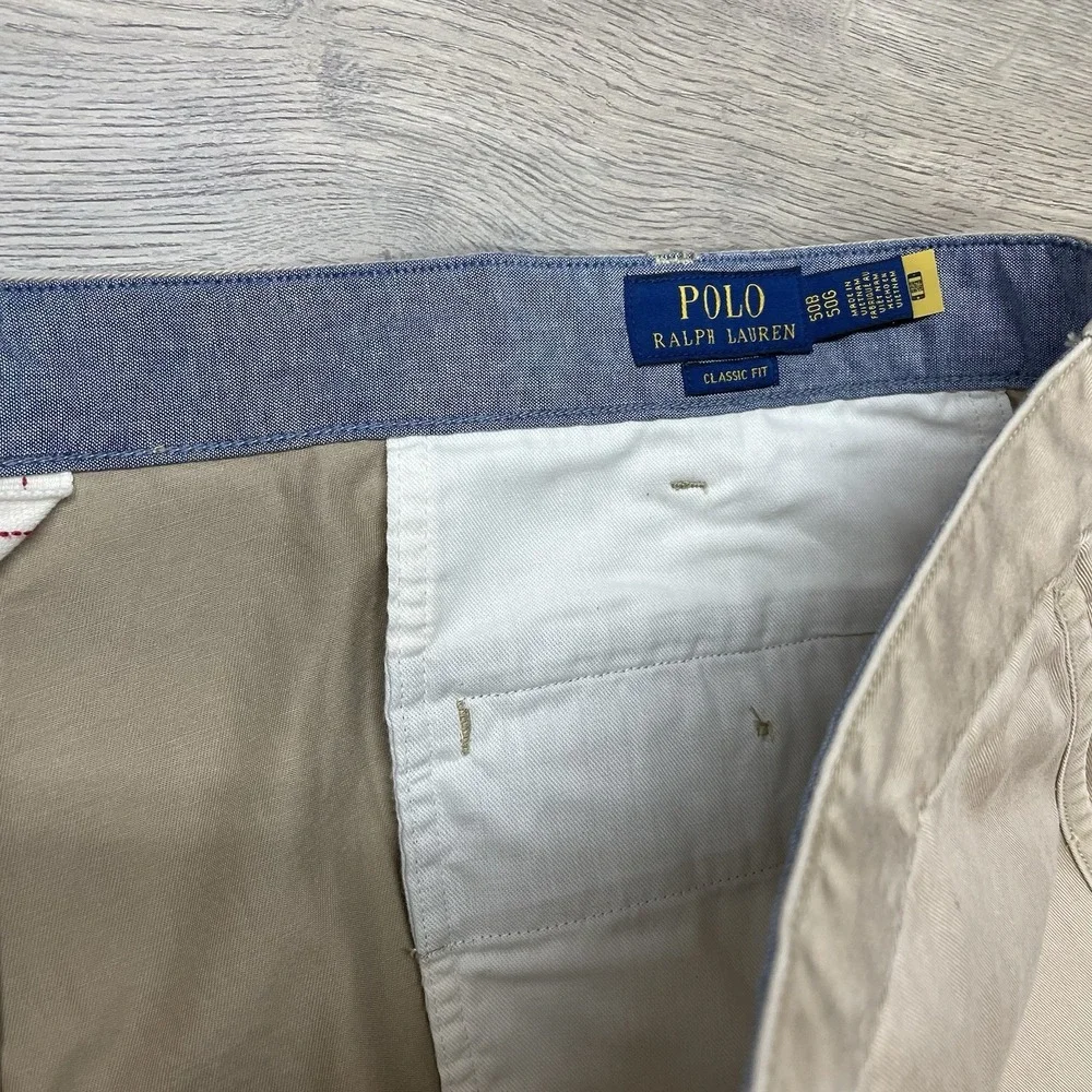 NWI Polo Ralph Lauren Classic Fit Khaki Chino Shorts Men Sz 50B Prep Casual